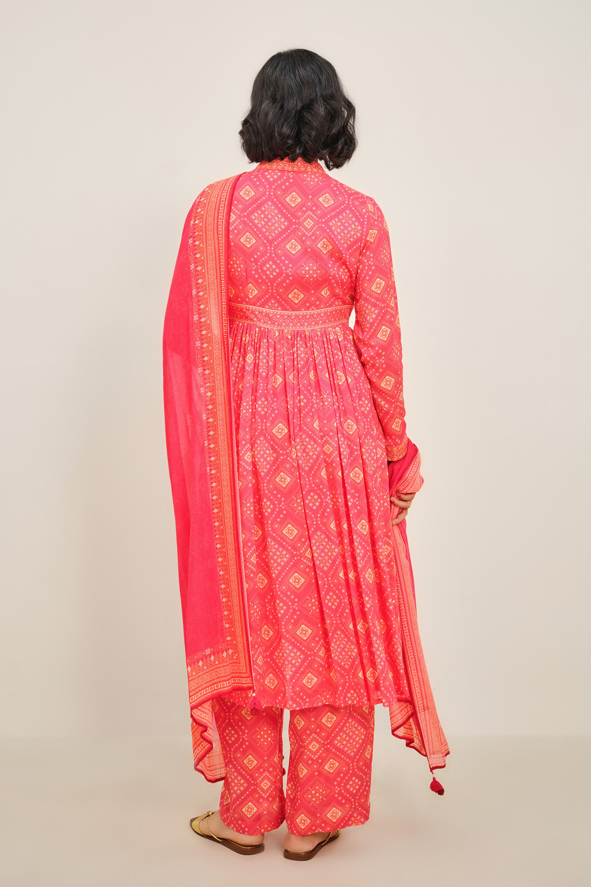 Rubaroo Kurta Set, Pink, image 5